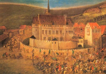 Attaque de la cavalerie croate sur le château d